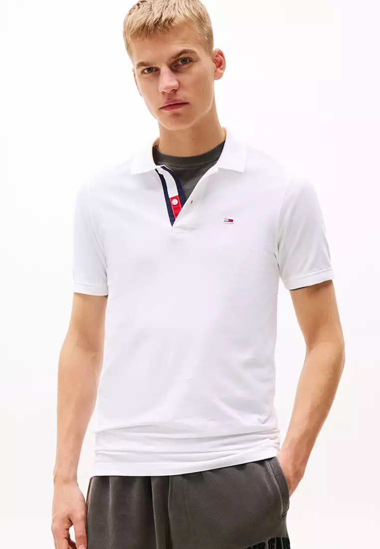 Pure Cotton Slim Fit Polo Shirt - Tommy Jeans