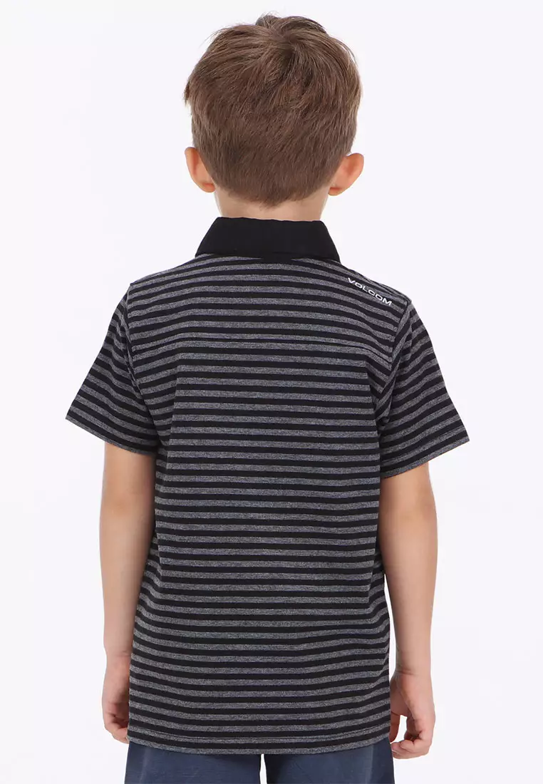 KPL TYPSY STRIPY SHORT SLEEVE POLO BLACK