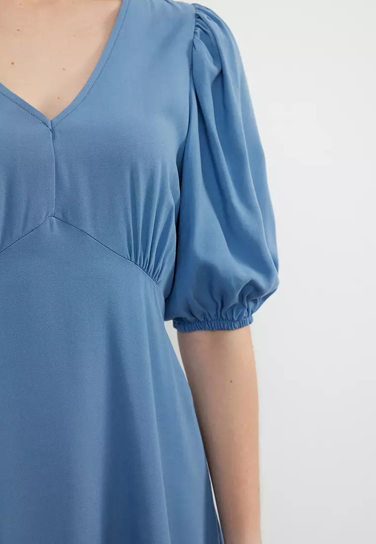 Puff Sleeve Mini Dress