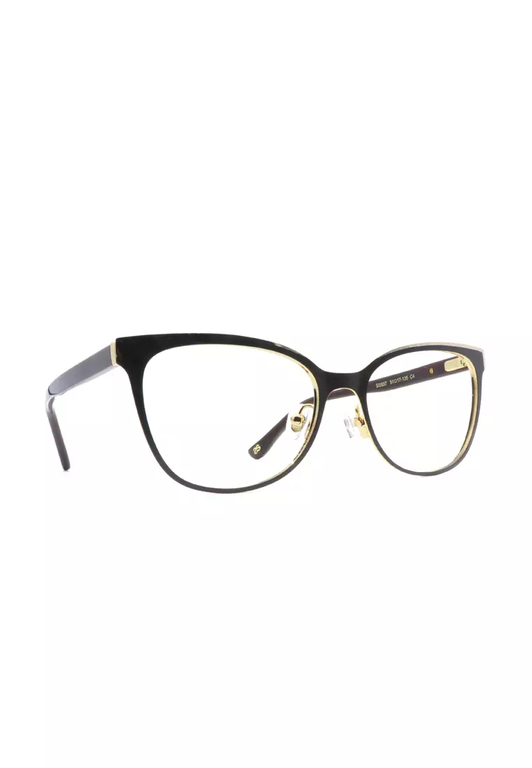SS937 (C4-Matte Brown & Shiny Gold) Anti-Radiation Computer Eyeglasses for Women