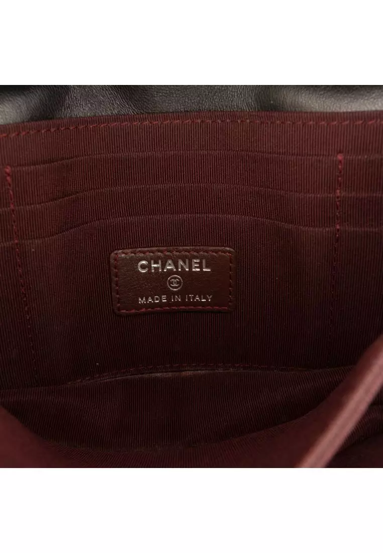 Pre-Loved Chanel Mini Cc Lambskin Wallet On Chain