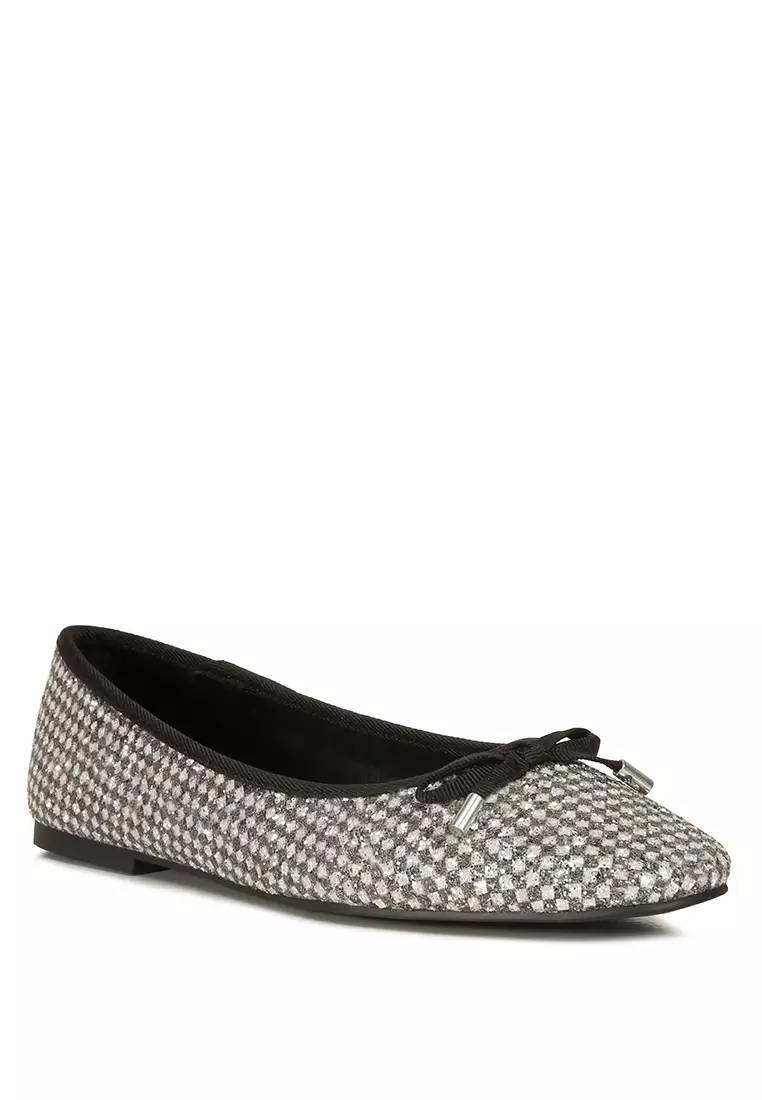 Glitter pointed clearance toe flats