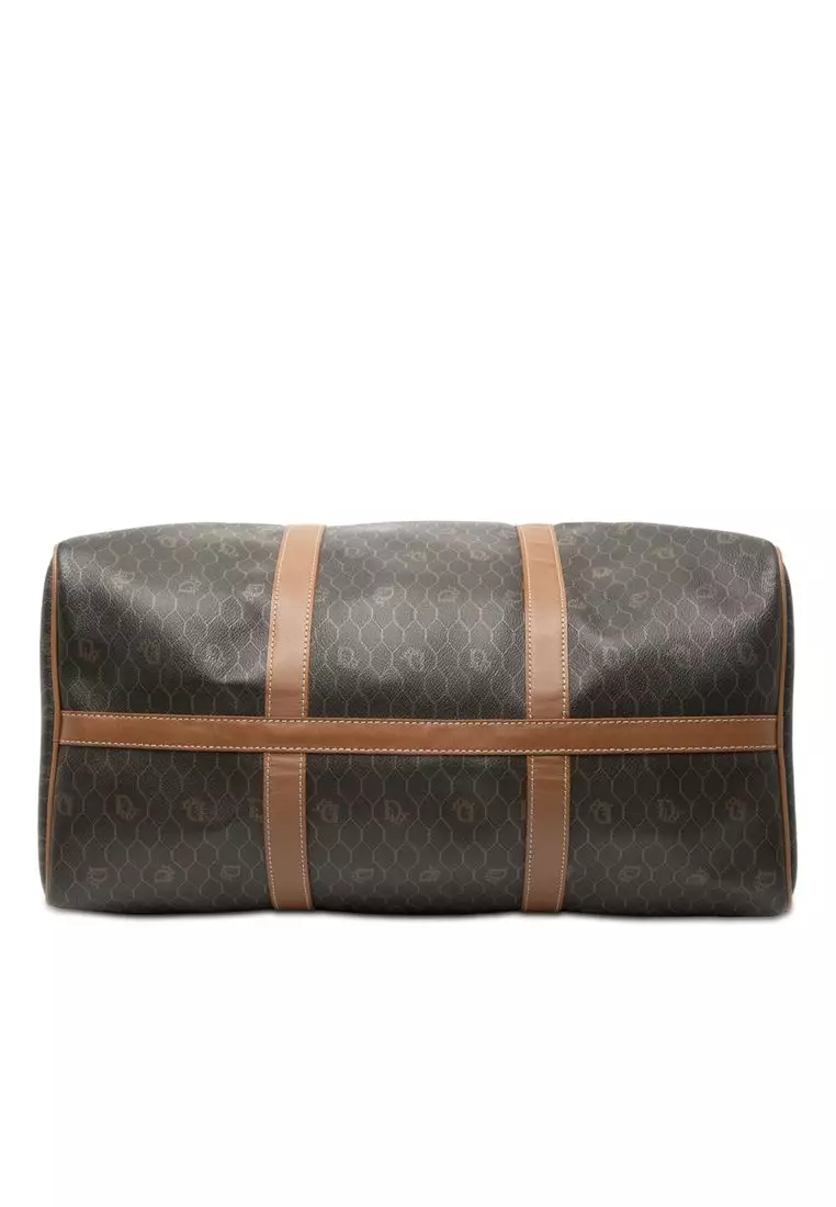 Pre-Loved Dior Honeycomb Coated Canvas Travel Bag