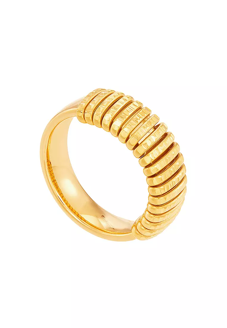 HABIB 916 Oro Italia Yellow Gold Ring GR60741025(22Y) (22K Gold)