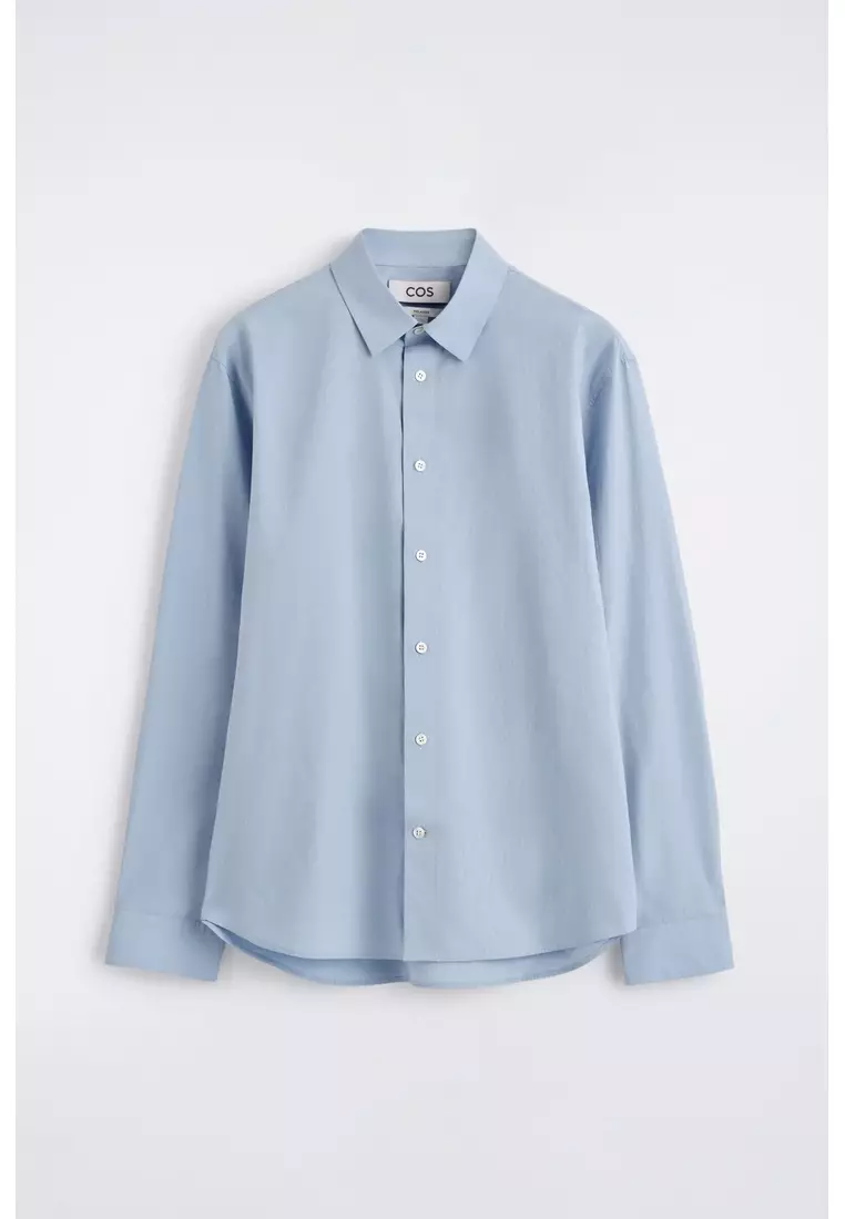 RELAXED PIMA COTTON-POPLIN SHIRT