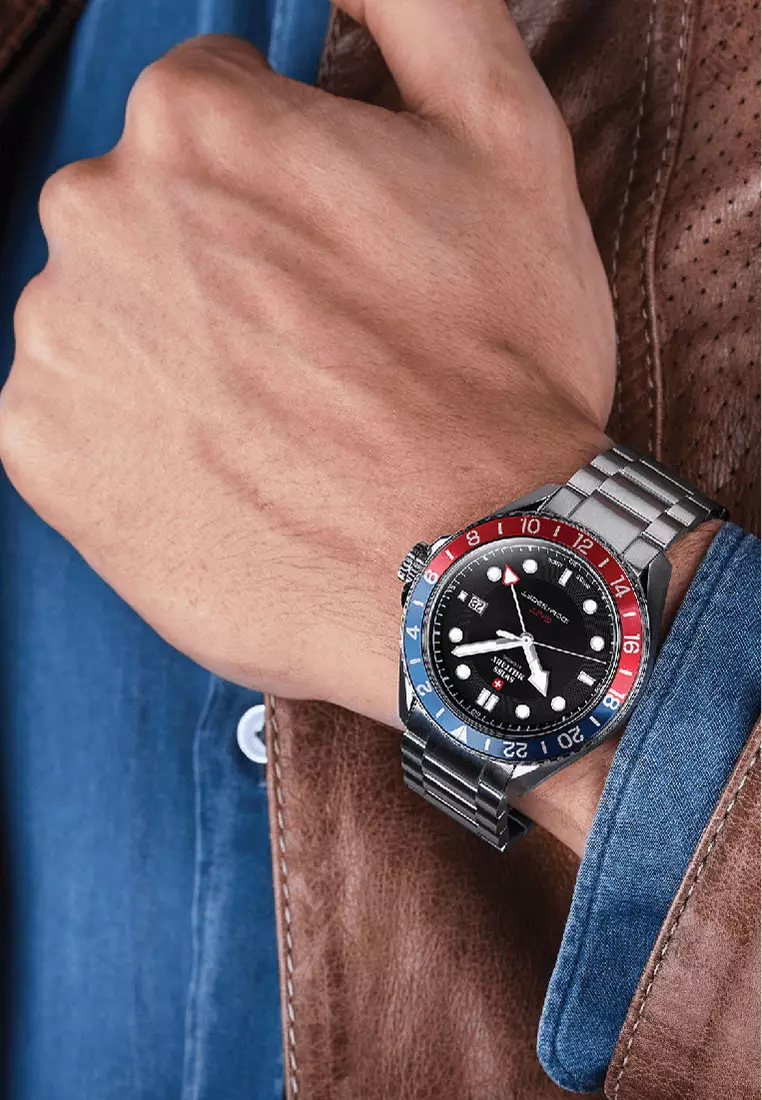 Swiss military watch gmt sale