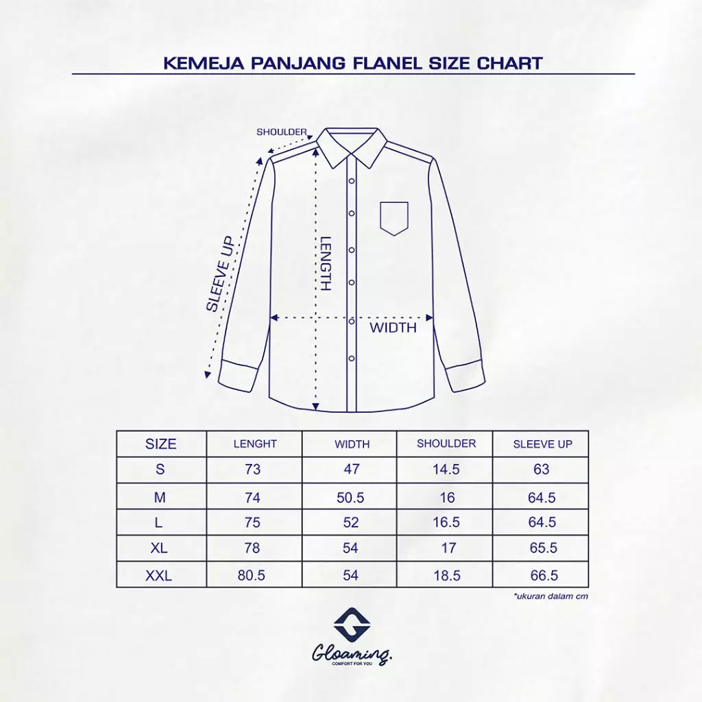 Gloaming Kemeja Flanel Veterano Unisex Panjang Delecta