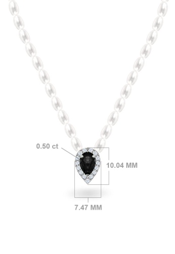 Aquae Jewels white Necklace Empress Pearls on 18K Gold, Diamonds & Precious Stones - Emerald - Sapphire - Ruby - Onyx - White Gold,Onyx,White Pearl 4D588AC9A3AC7EGS_1