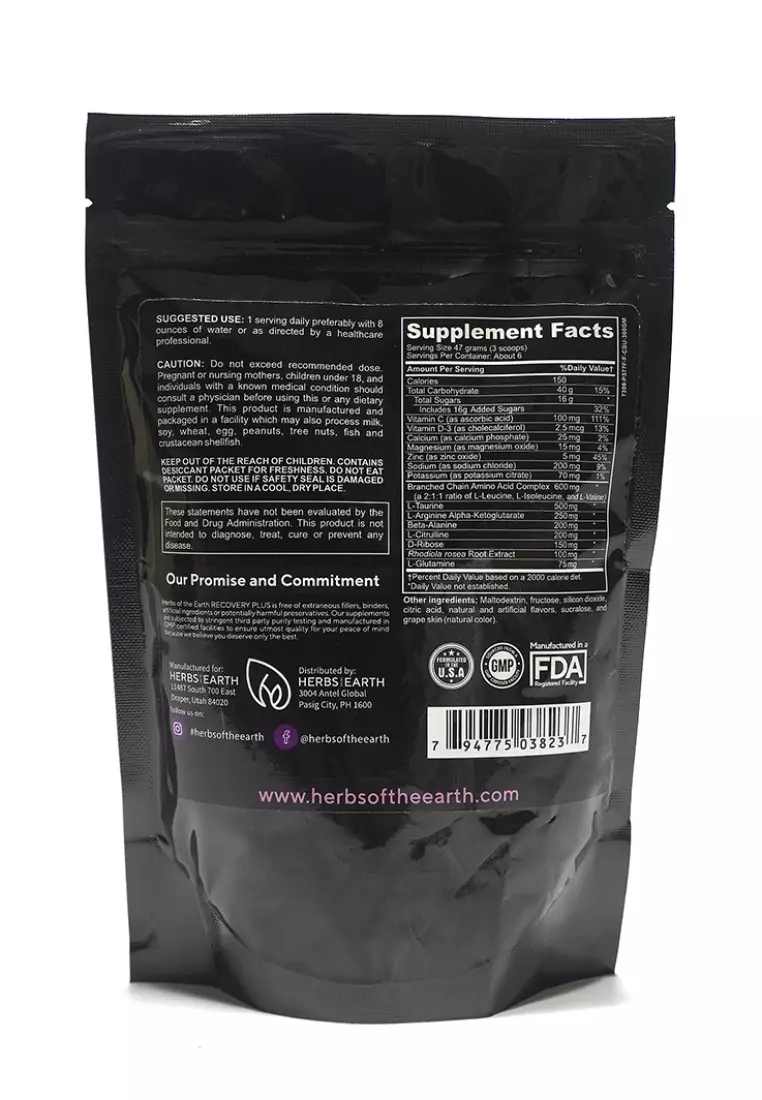 Buy Herbs of the Earth Recovery Plus BCAA, Electrolytes for Hydration