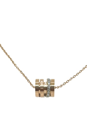 Her Jewellery gold Romain Band Necklace (Rose Gold) - Made with Premium Japan Imported Titanium with 18K Gold plated 53738AC6DF988CGS_1