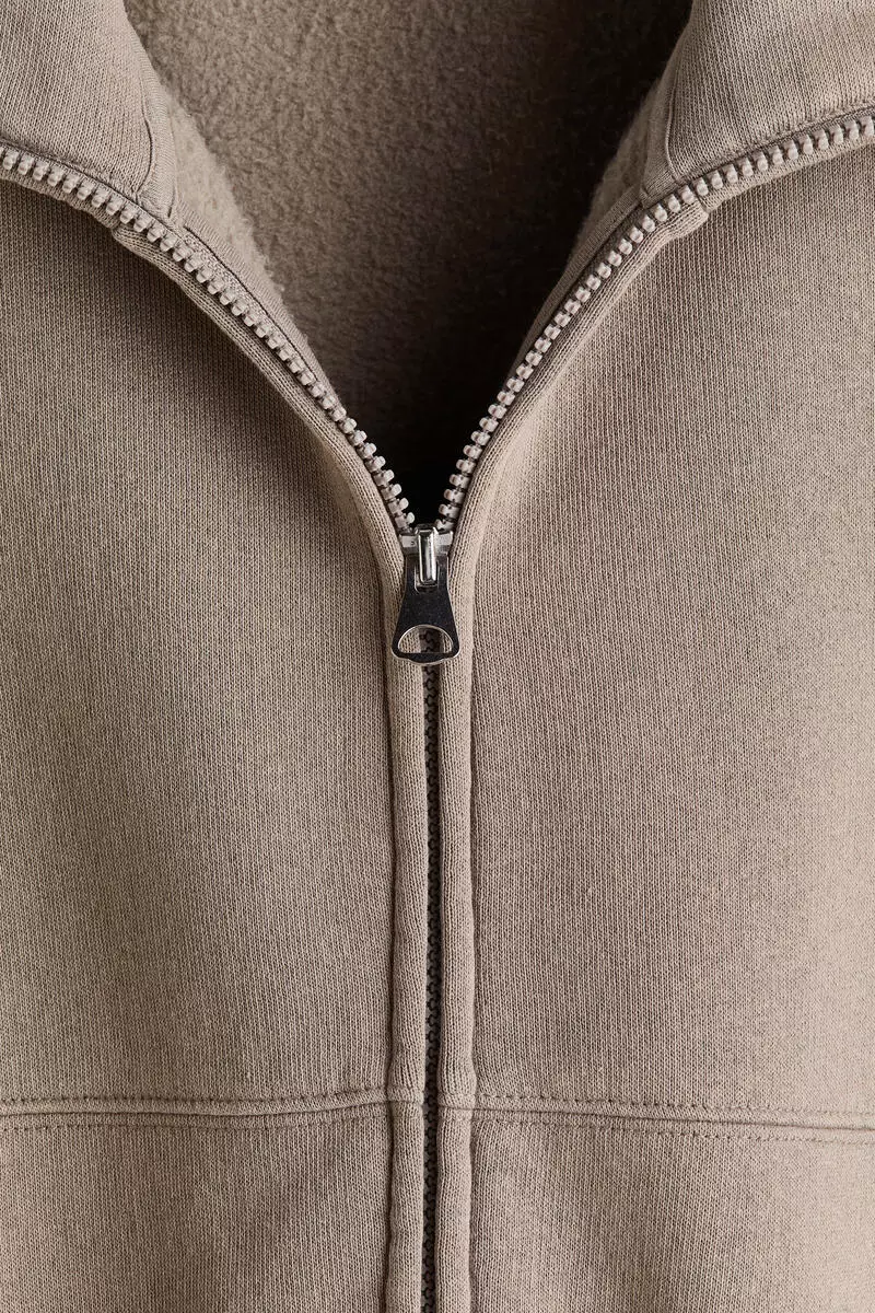 Oversized Fit Brushed-inside track jacket