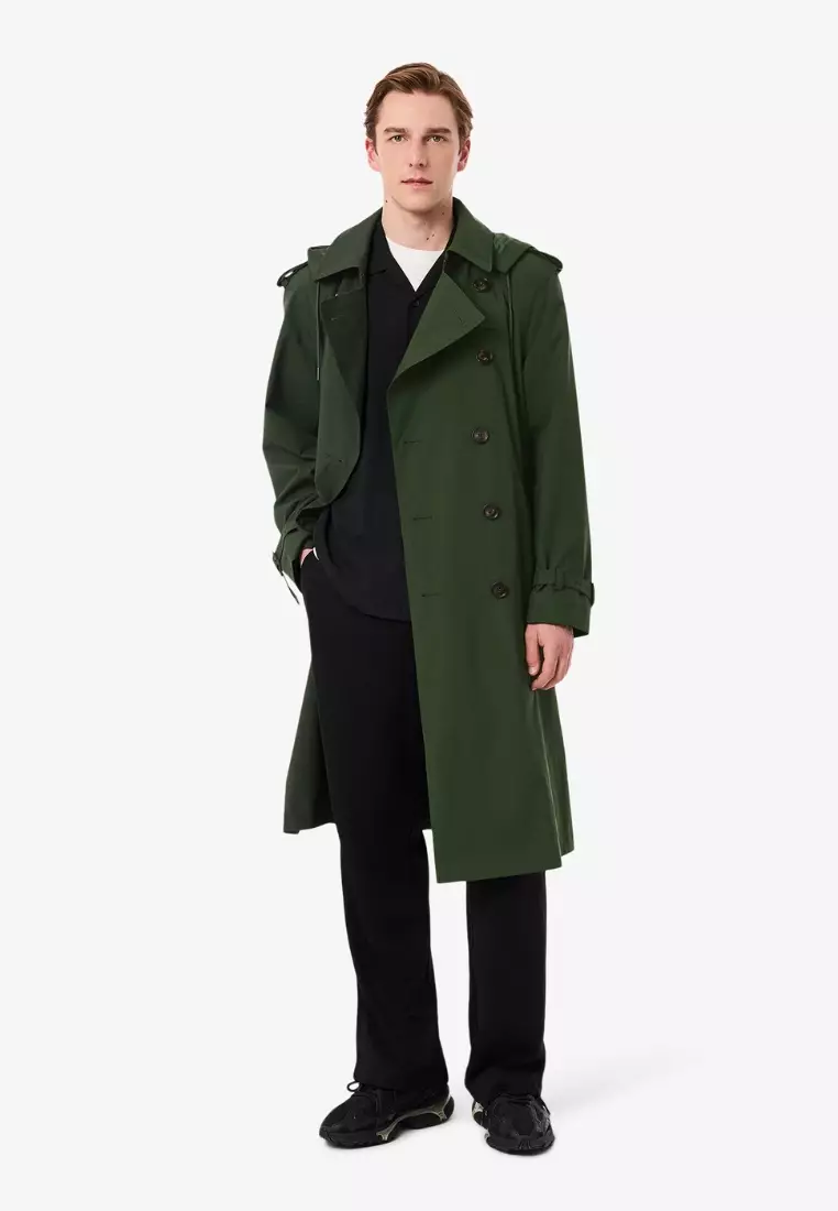 Buy Lacoste Water-Repellent Windproof Trench Coat 2026 Online | ZALORA