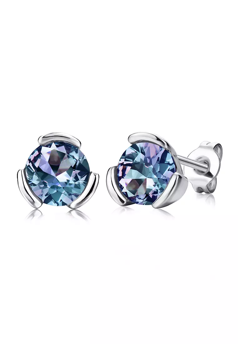 [Alexandrite Collection] LLYA Alexandrite Earring WG - Anting Silver S925 by Her Jewellery