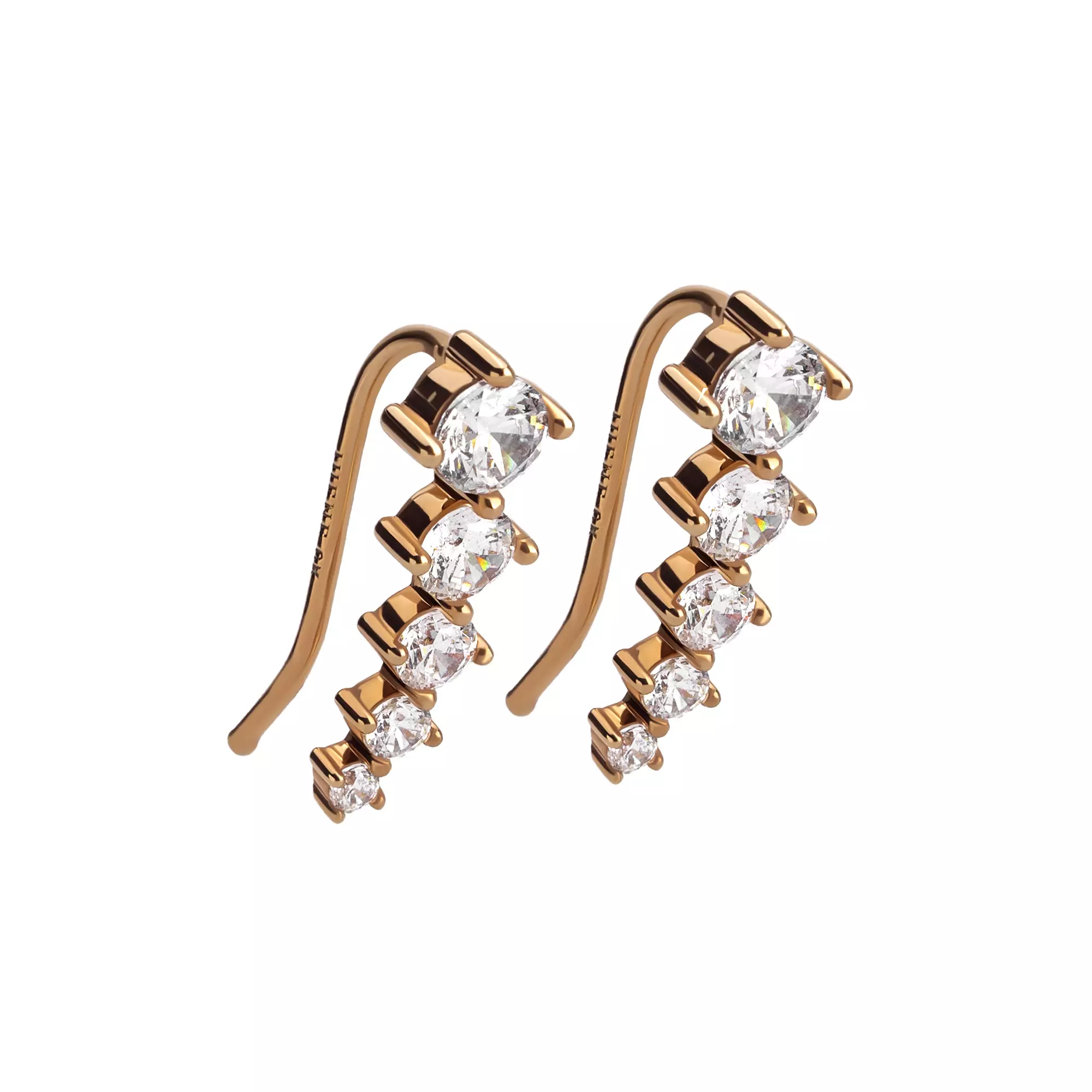Anting Tusuk Emas 7k - Aqila Gold Earring - Luxxe 01 Collection - Juene Jewelry