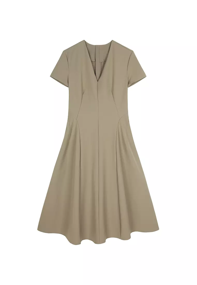 S-Line short-sleeved dress