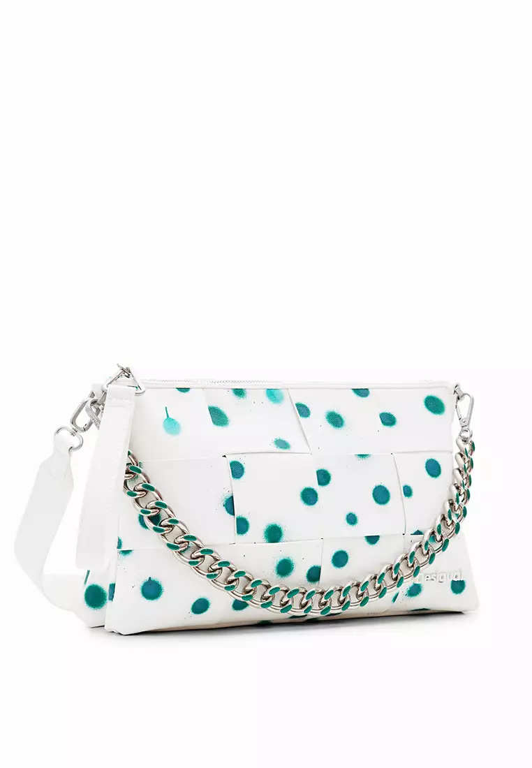 Desigual Woman Accessories M woven droplets crossbody bag.