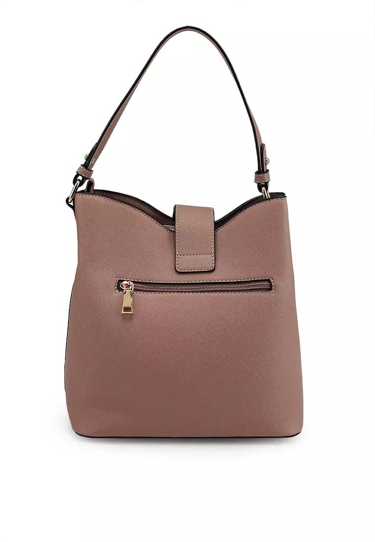 Saffiano Convertible Top Handle Bag