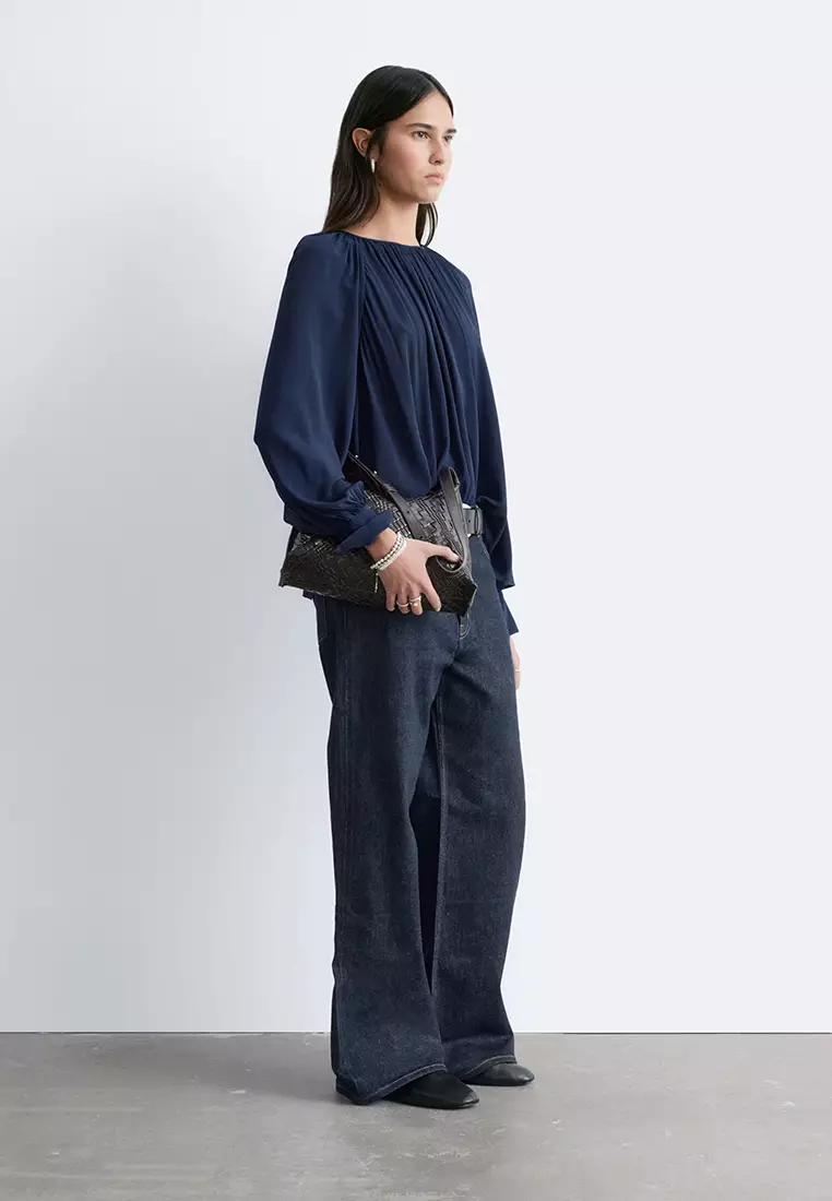 Balloon-Sleeve Blouse