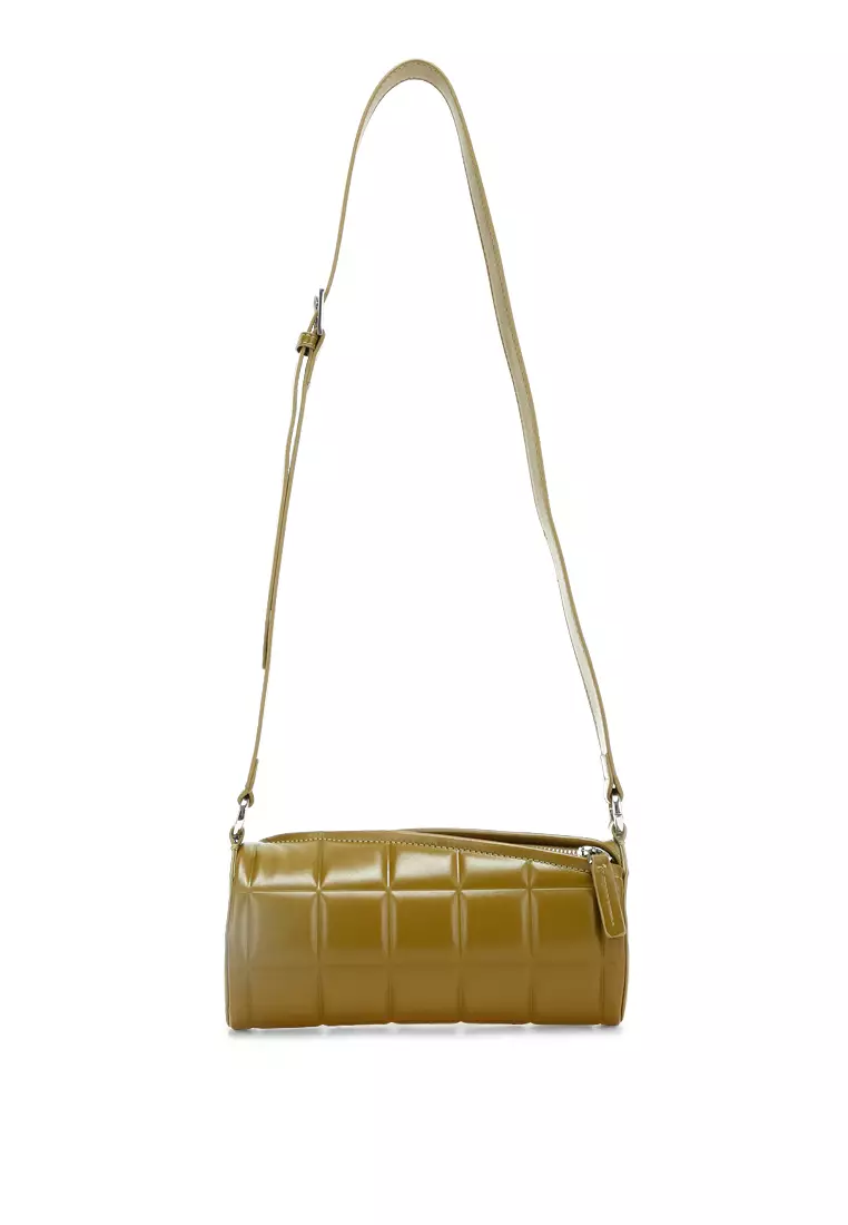 Tas Selempang Bantal Silinder Hijau