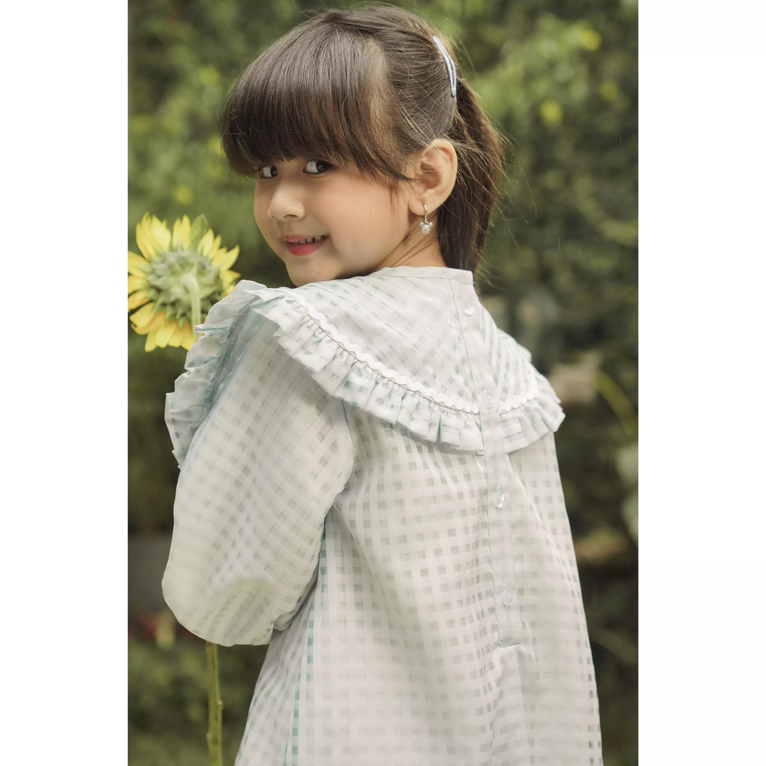 Mothercare x Benang Jarum Raya Collection Gingham Collar Dress - Dress Baju Lebaran Anak Perempuan