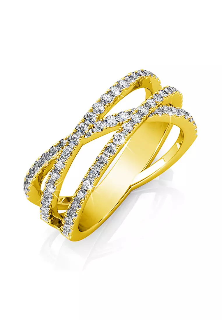 Soulmate Ring Embellished with SWAROVSKI® crystals - Gold/Clear