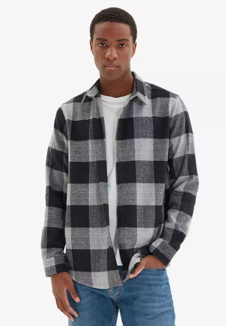 Checkered outerwear sale