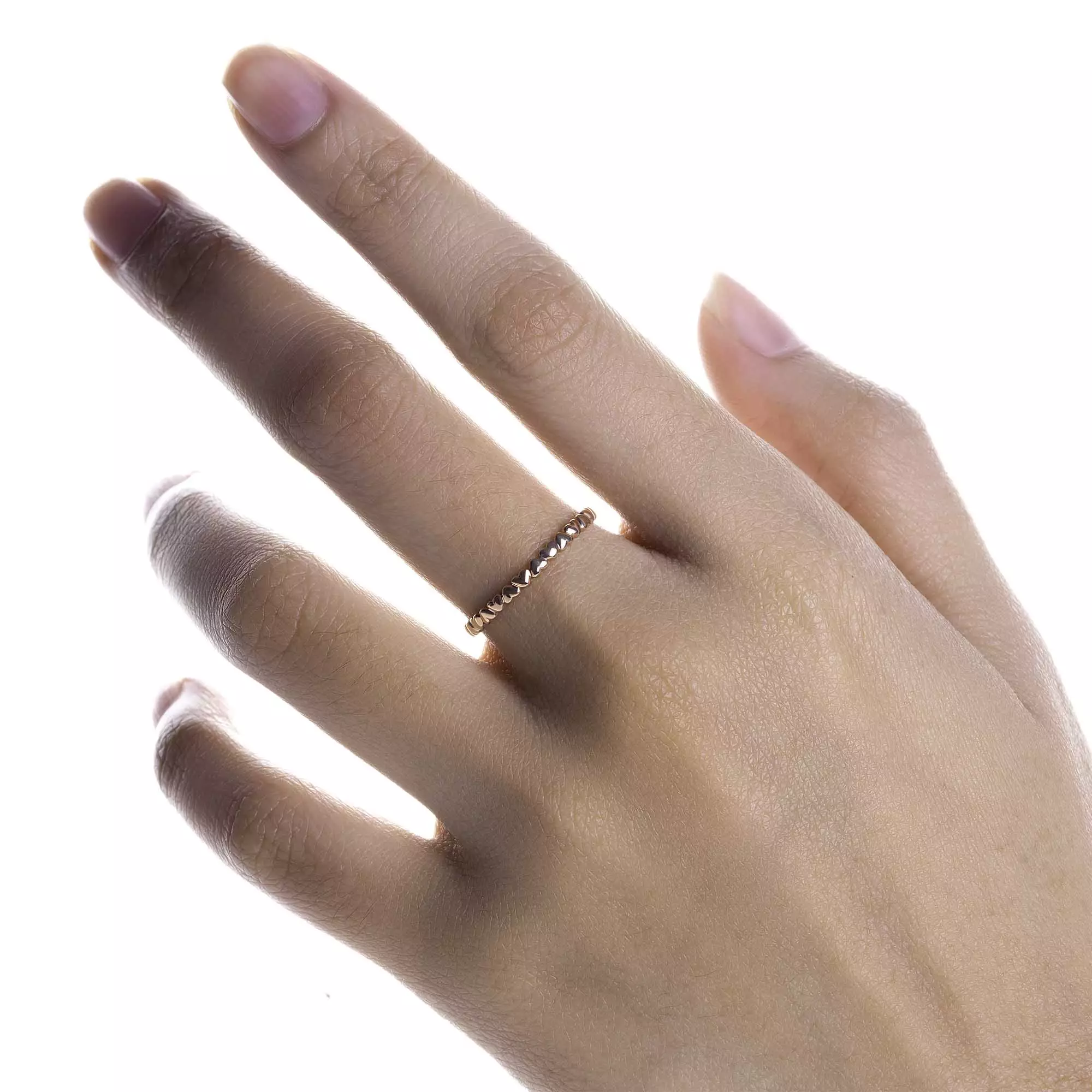 Cincin Emas 8k - Lily Gold Ring - Evelina  Collection - Juene Jewelry