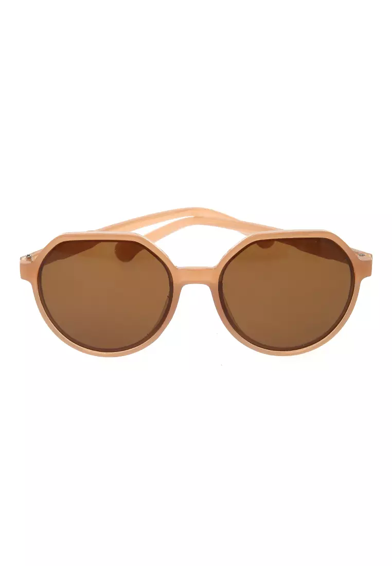 Revika Kacamata Wanita Desain Retro Elegan Sunglasess Aksesoris Fashion Material Plastic ORIGINAL - Tea