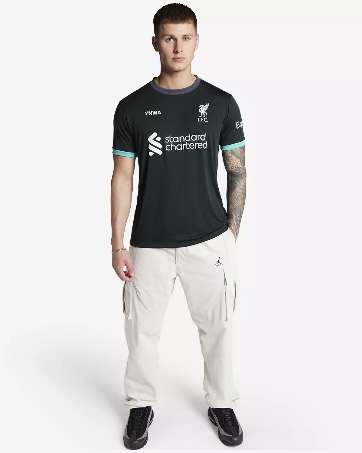 [Men Away] Liverpool FC 24/25 Supporter Jersey Away Men Night Forest - Official LFC Jersey Original Pria