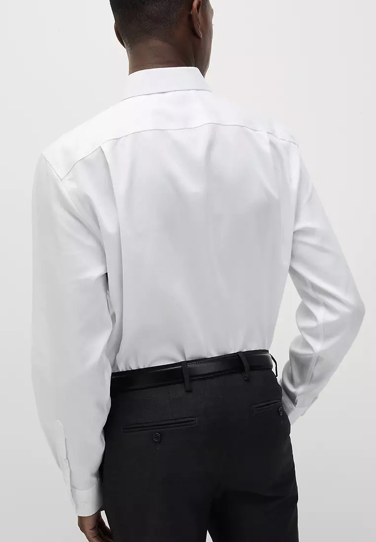 Regular Fit Non Iron Sateen Stripe Shirt