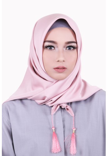 Cotton Bee Shelby Square Hijab - Light Pink