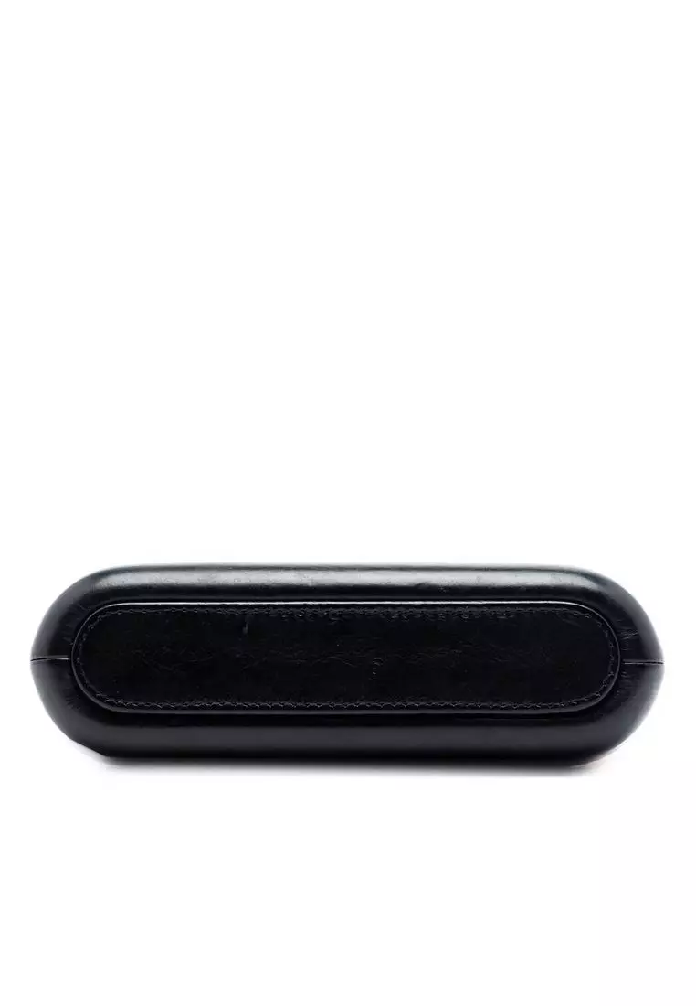 Pre-Loved Chanel Bicolor Aged Calfskin Gabrielle Double Zip Clutch With Chain