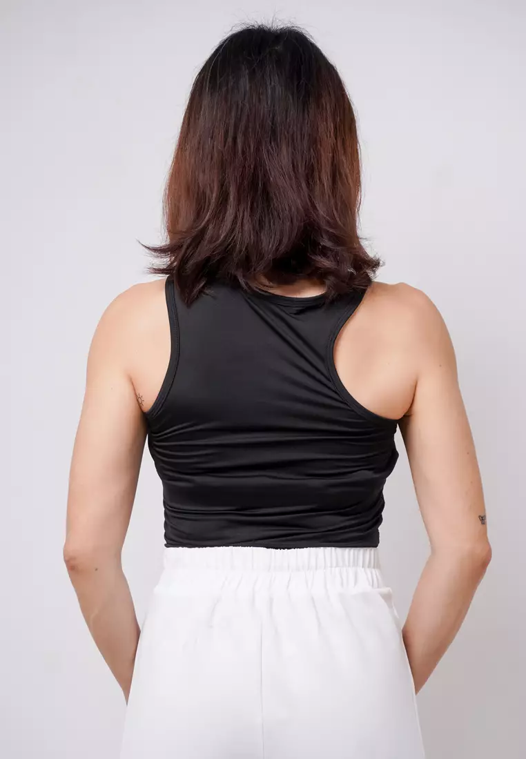 LTE21 TDLA CRNS Crop Casual Wanita Katakana Black