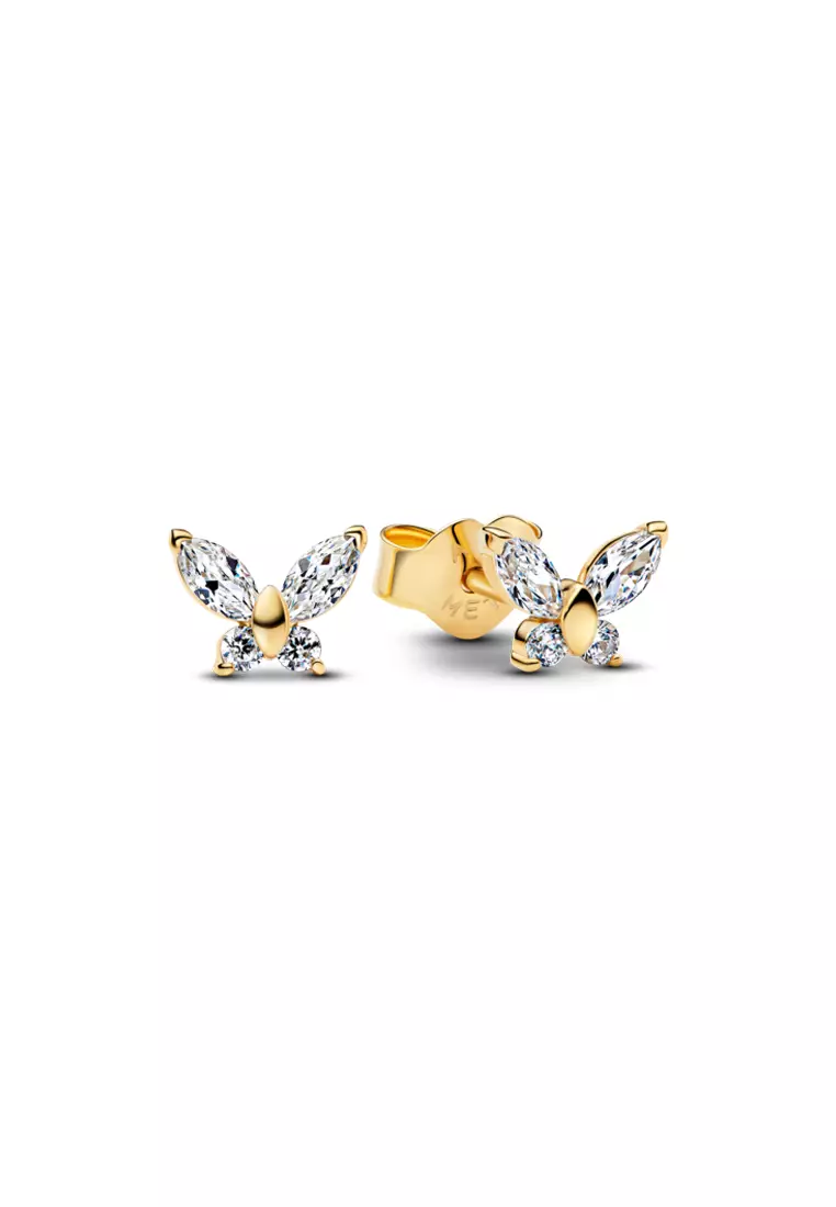 Buy PANDORA Pandora 14K Gold Plated Butterfly Stud Earrings Online