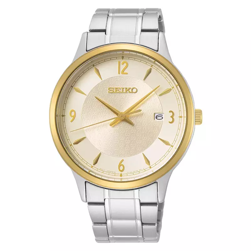 Jam Tangan Pria Seiko Classic SGEH92P1 50th Anniversary Men Champagne Dial Stainless Steel Strap