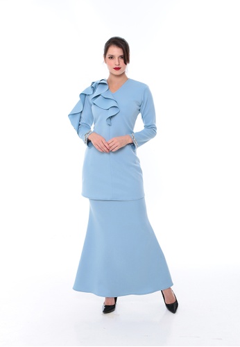 Ruffle kurung from Meraki Atelier in Blue