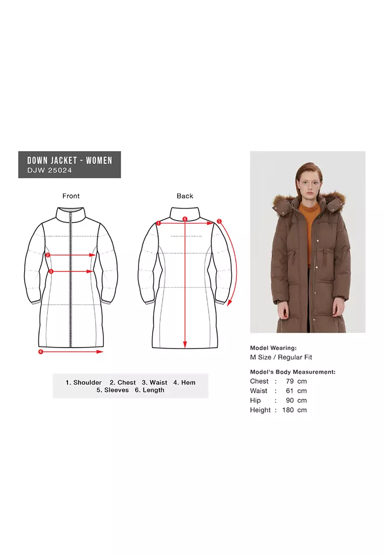 Plush Faux Fur-Trimmed Hood Mid-Length Down Jacket