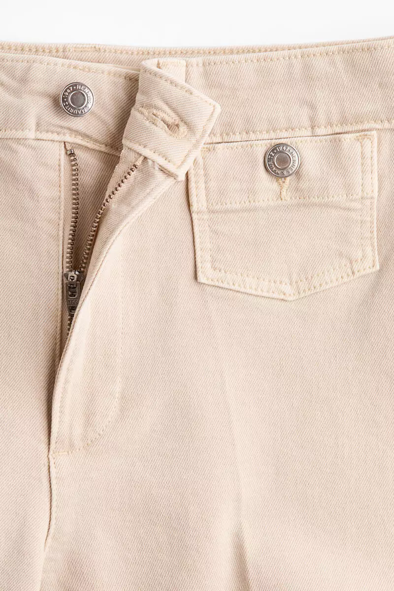 Wide High Waist Ankle Jeans