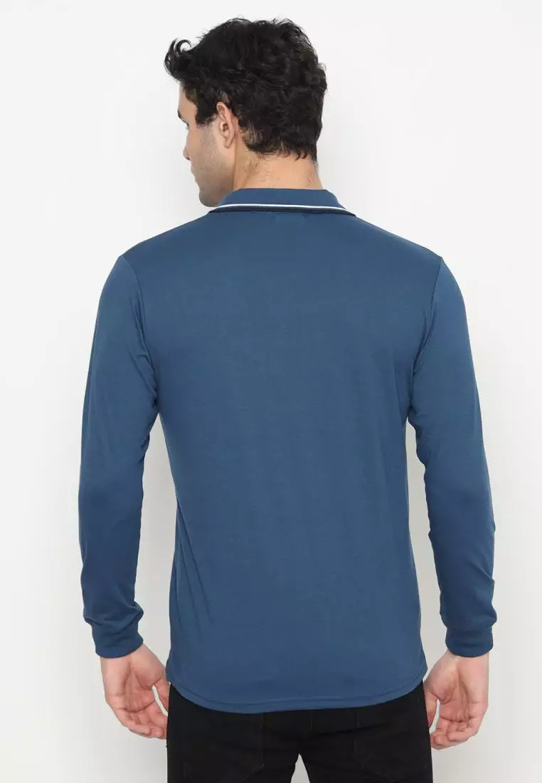 Matsuda Kaos Polo Shirt Lengan Panjang Pria Kerah Kasuga