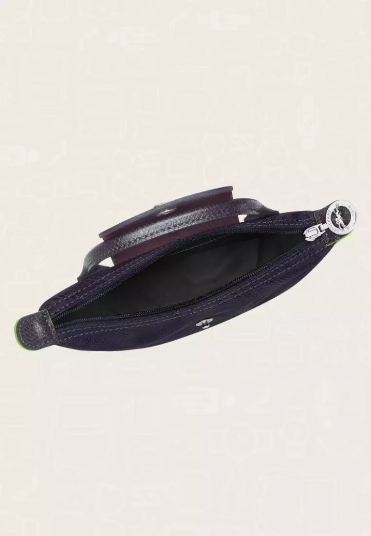 Longchamp Le Pliage Green Pouch With Handle Bilberry