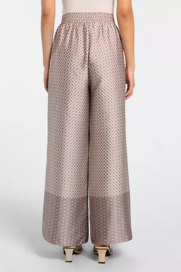 MINIMAL - Shams - Celana Lurus Motif Gradasi Geometri - Beige - Manzone & Minimal Warna Beige