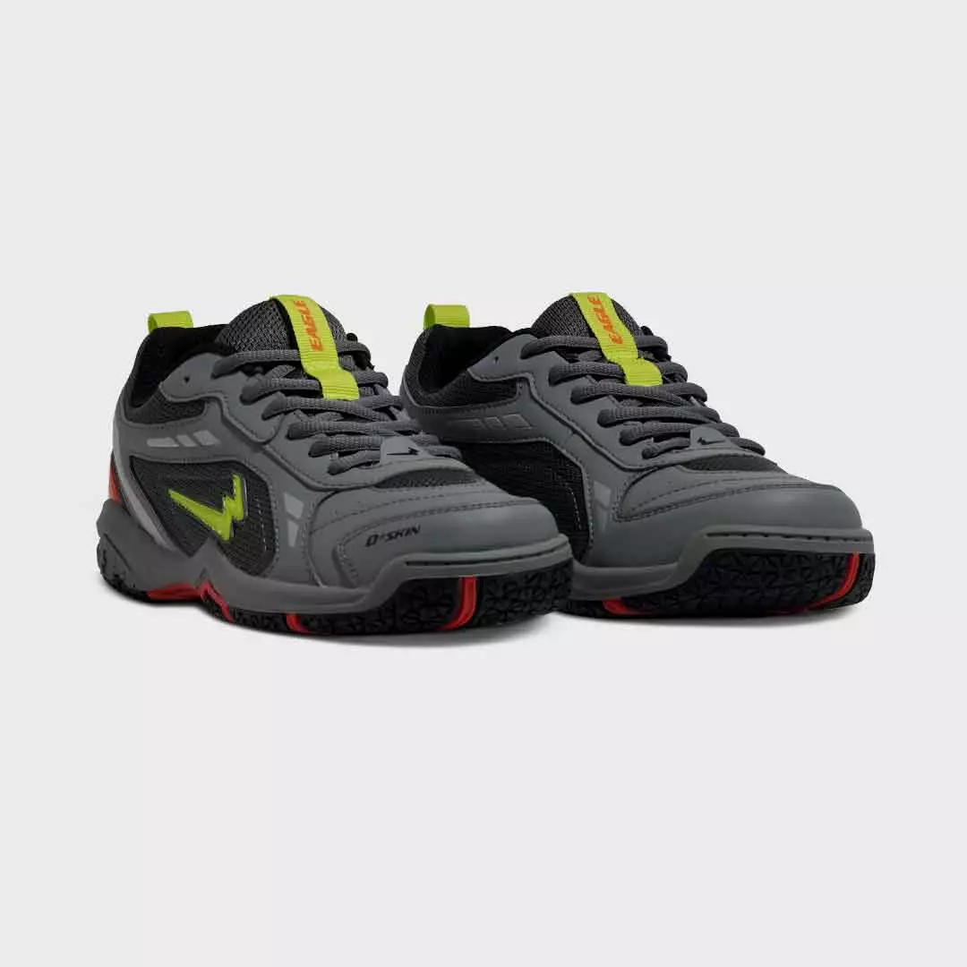 Sepatu Eagle Ultracourt – Badminton shoes Warna ABU-ABU/HITAM
