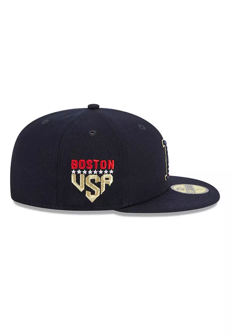 New Era White/Navy Boston Red Sox State 59FIFTY Fitted Hat