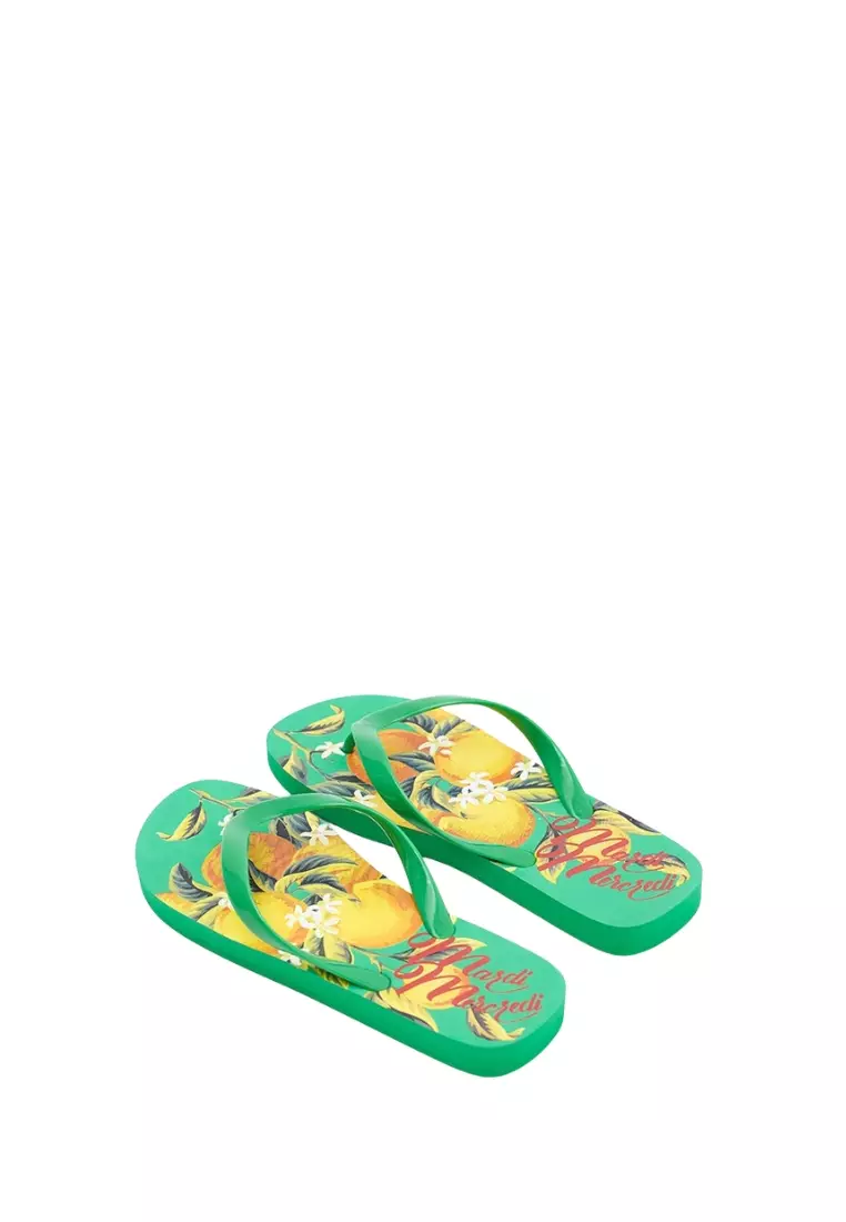 Flip Flops - Orange Green