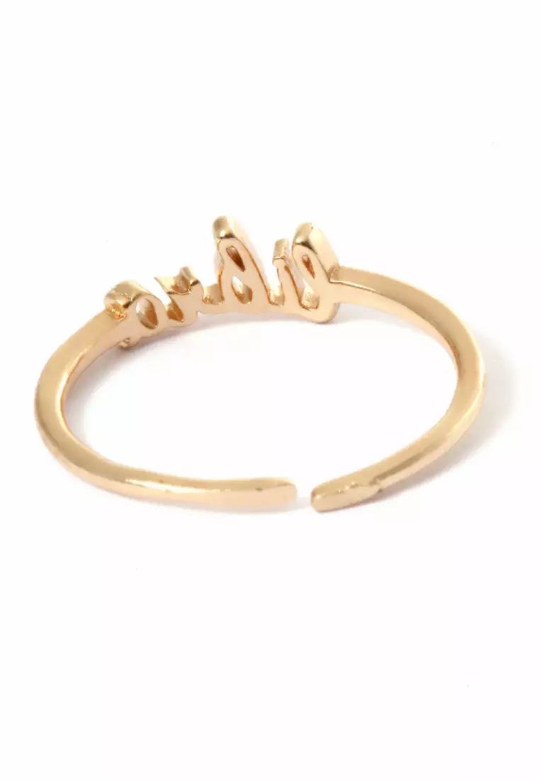 Ring Casual Rasi Bintang Perhiasan Aksesoris Fashion Wanita Gold - Libra