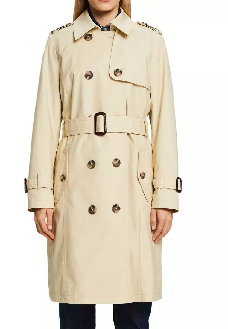 ESPRIT - Panelled trench coat at our online shop