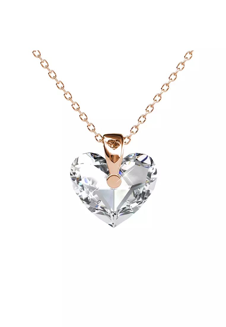 Zephyr Heart Pendant RG - Kalung Crystal Swarovksi by Her Jewellery
