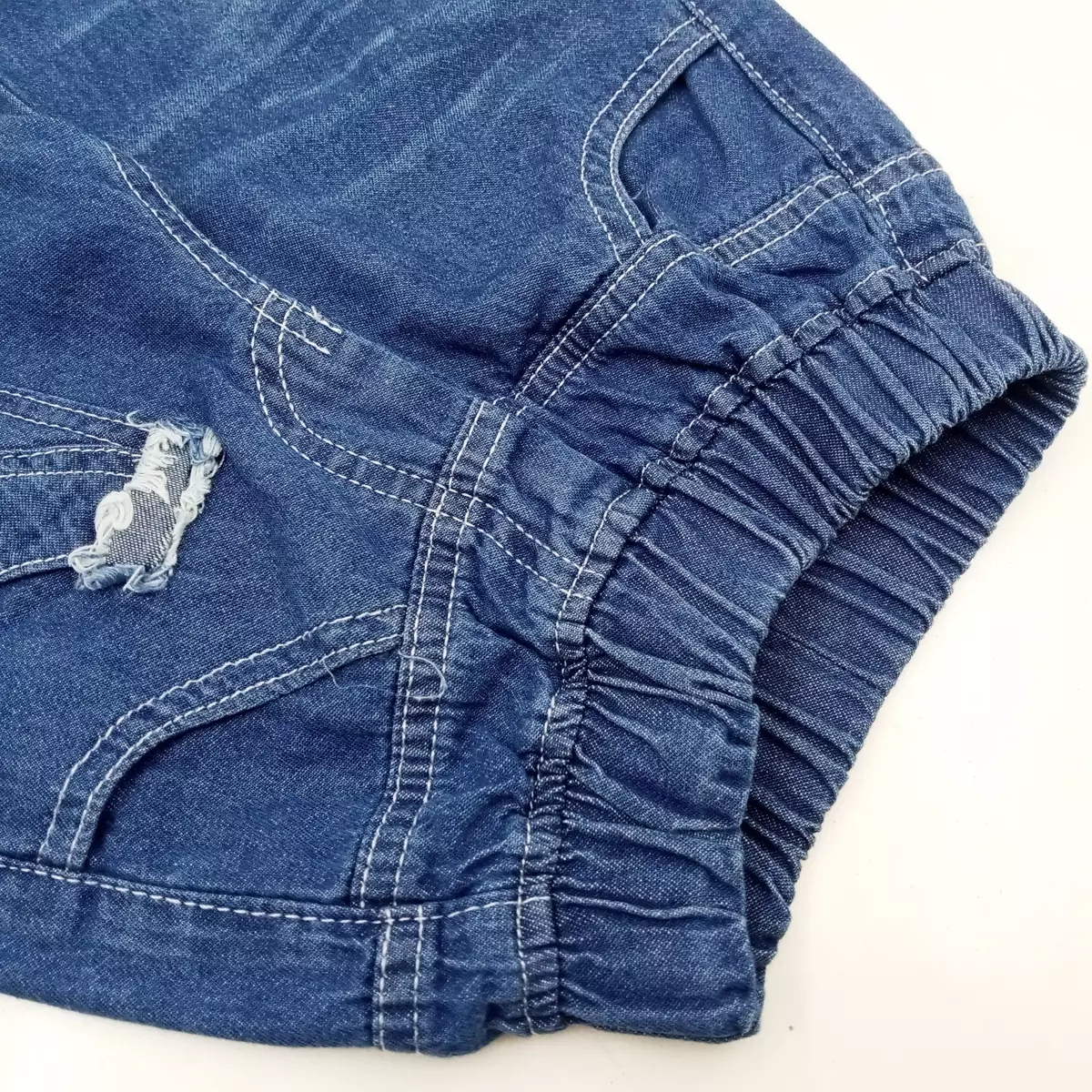 Wakakids Celana Pendek Jeans Anak Laki Laki Usia 6 Bulan Hingga 5 Tahun Kids Denim Short Motif Good Luck J044