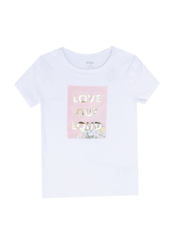 FOX Kids & Baby white Quote T-Shirt C0B8FKA2572625GS_1