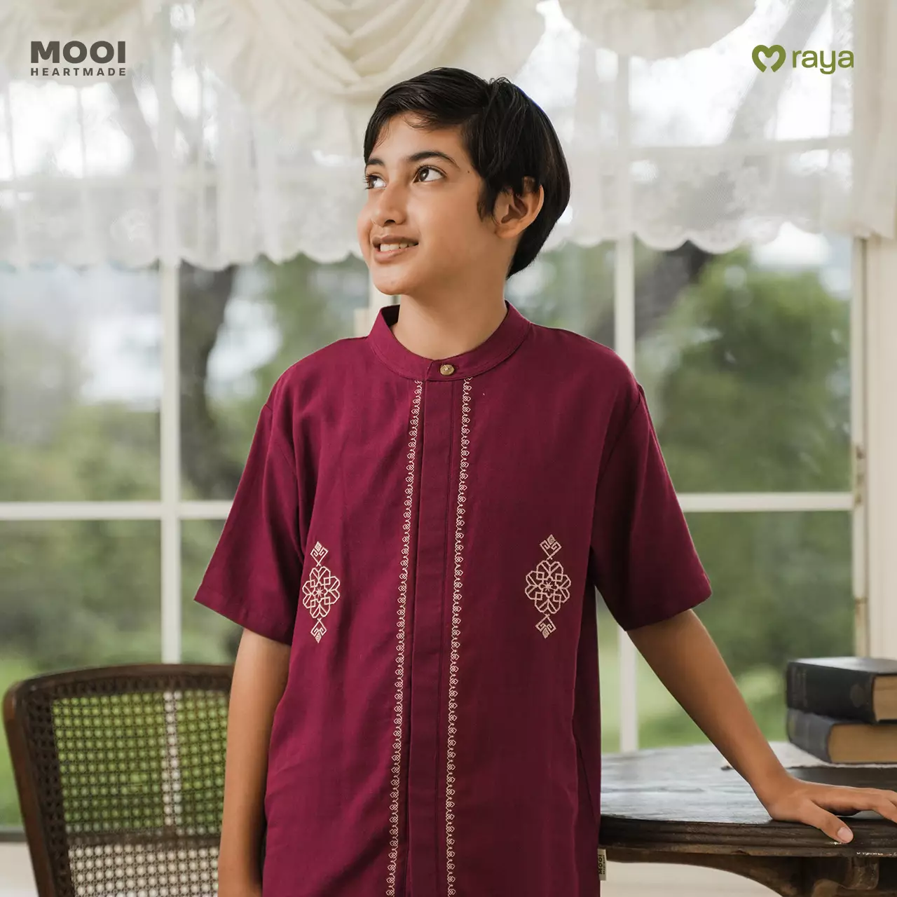 Mooi Arham Koko Set Setelan Koko Anak Raya Collection Basic Series 2026 - Brown Beige
